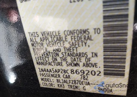 2011 Nissan Maxima from USA, damaged, VIN IN4AA5AP2BC869202